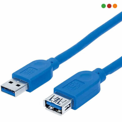 Cable USB 3,0 Extension 1 Mt. / Azul - Manhattan