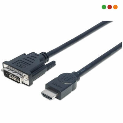 Cable HDMI a DVI-D 24+1 macho/macho 4,5 mts Manhattan