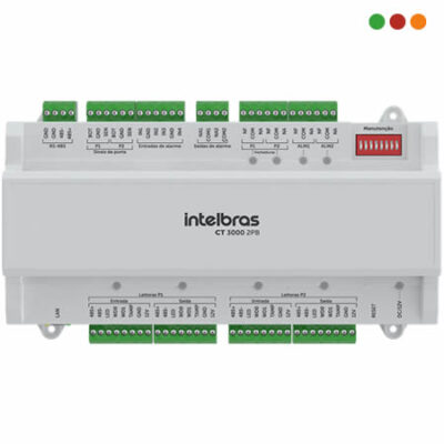 Porteria | Controladora de Acceso p/ 2 Puertas CT3000 2PB | RFID-BIO | Intelbras