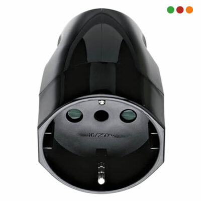 Electricidad | Ficha Hembra Schuko Con tierra 16 Amp - NEGRA | VIVION
