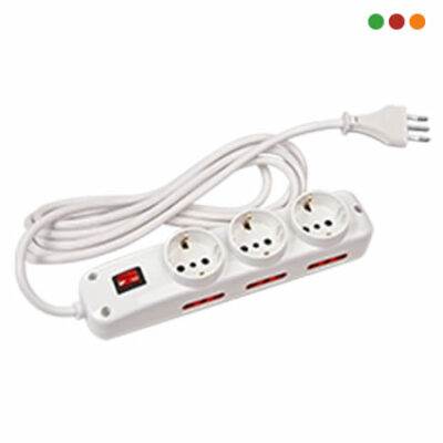 Electricidad | Alargue 3 x Schuko + 6 x 3enL / Cable 3 mts | VIVION
