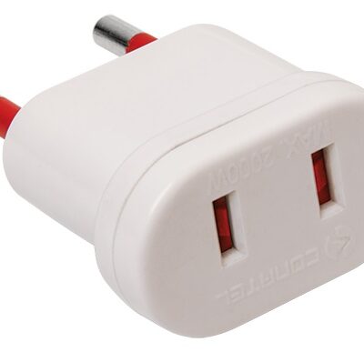 Electricidad | Adaptador USA a Europeo Sin Tierra | BLANCA - VIVION