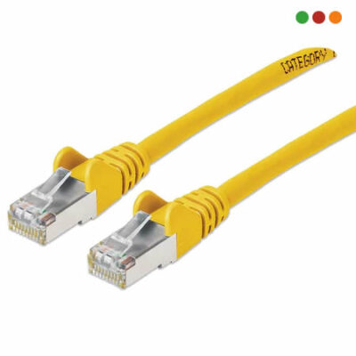 Patch Cat6A  3,0 m / 10 feet AMARILLO / 100% COBRE S/FTP - Intellinet