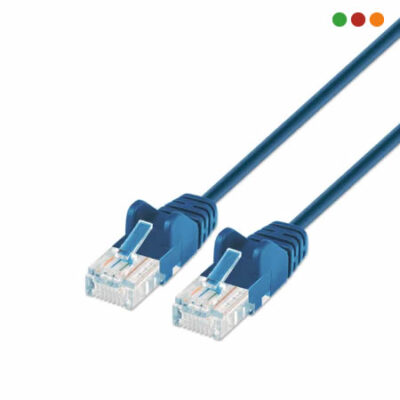 Patch Cat6A  0,91 m / 3 feet AZUL 100% COBRE S/FTP - Intellinet