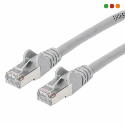 Patch Cat6A  0,91 m / 3 feet GRIS 100% COBRE U/UTP - Intellinet