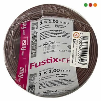 Electricidad | Cable 1 mm / Bobina 100 mts / Marron