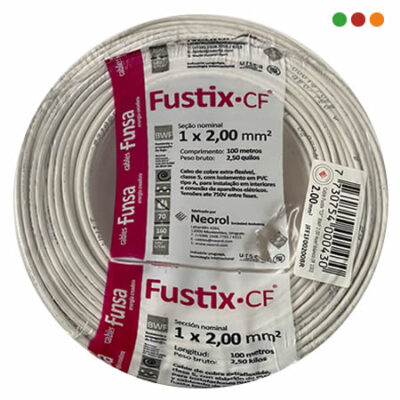 Electricidad | Cable 2 mm / Bobina 100 mts / Blanco