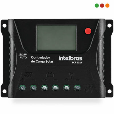 SOLAR - Controlador de Carga - Tec. PWM - MAX 10A / ECP 1024 - INTELBRAS