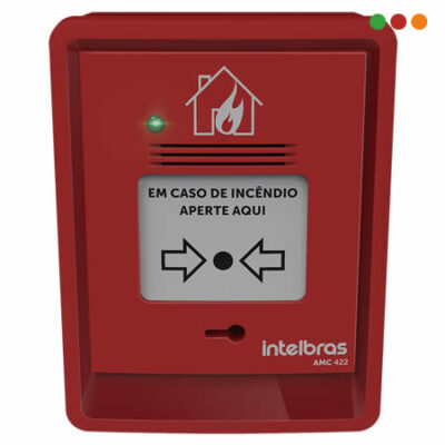 INCENDIO - Convencional Pulsador Manual C/sirena AMC 422 - INTELBRAS