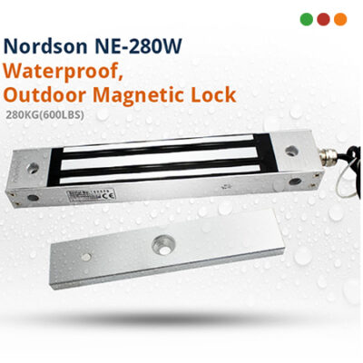 Cerraduras - Cerrojo Electromagnetico NE-280w - 600 lbs p/ EXTERIOR c/sensor