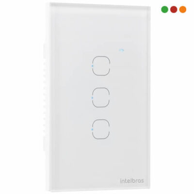 Smart Home | Llave de Luz TOUCH Wifi x3 | EWS 1003 BR  IZY | BLANCO - INTELBRAS