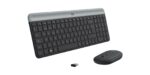 Combinación de teclado y mouse inalámbricos Slim Combo MK470