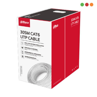 Cable UTP Cat 6 INTERIOR / 100% Co. / BLANCO / 305 mts. DH-PFM920I-6UN-C - Dahua