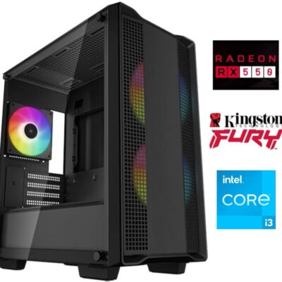 Equipo Gamer Core i3 10100F, 8GB, SSD 480 GB, RX550 4GB