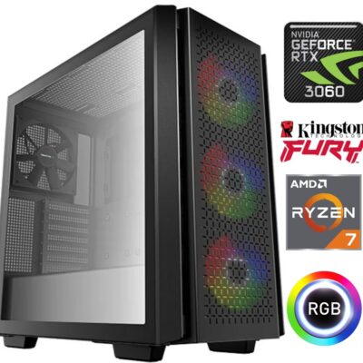 Equipo Gamer Ryzen 7 5700X, 32GB, 1TB NVMe, RTX 3060 12GB