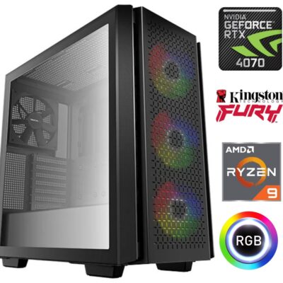 Equipo Gamer Ryzen 9 7900, 16GB, 1TB NVMe, RTX 4070 12GB