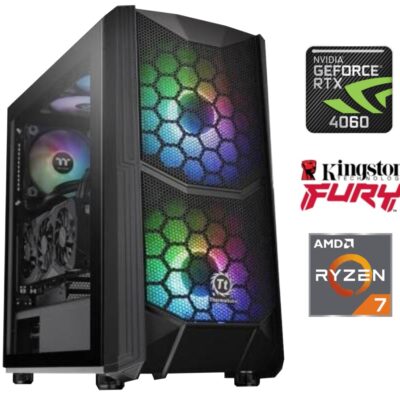 Equipo Gamer Ryzen 7 8700F, 16GB, 1TB NVMe, RTX 4060 8GB