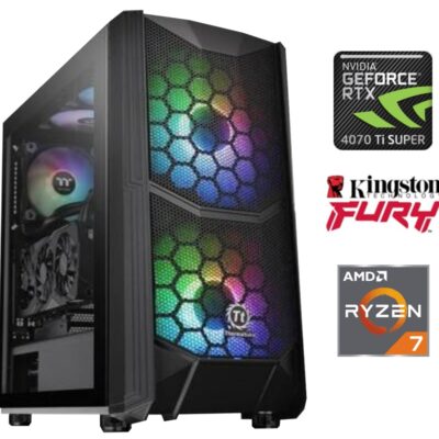 Equipo Gamer Ryzen 7 9800X3D, 32GB, 1TB NVMe, RTX 4070Ti Super 16GB