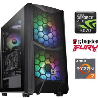 Equipo Gamer Ryzen 7 7700X, 16GB, 1TB NVMe, RTX 5070 12GB