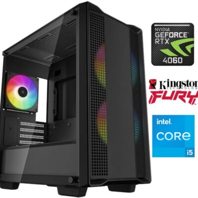 Equipo Gamer Core i5 12600KF, 16GB, 1TB NVMe, RTX 4060 8GB