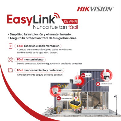 Hikvision Easy Link Wi-Fi Kit NVS + 2 camaras 2MP