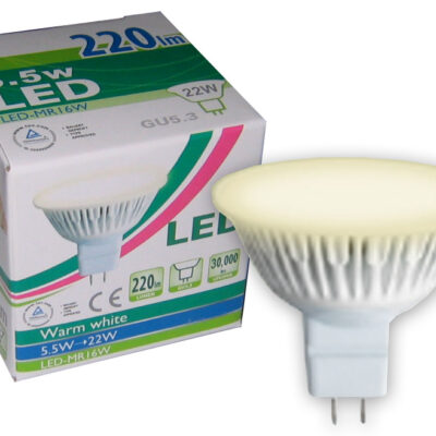 Lampara LED tipo dicroica 5.5w 12v calida
