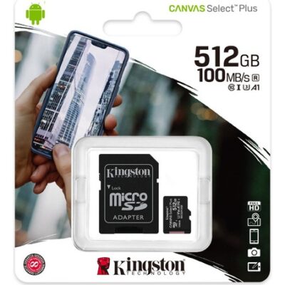 Memoria Kingston MicroSD 512GB Canvas Select Plus clase 10