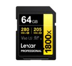 Memoria SDXC Lexar Pro 1800X 64GB UHS-II Gold Series