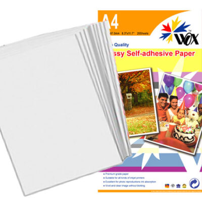 Papel wox glossy fotográfico a4 - autoadhesivo 128grs. X 20 uds.