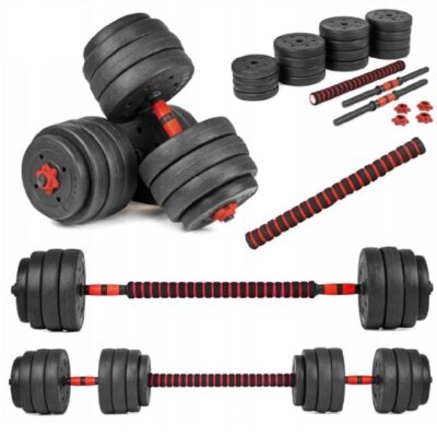 Set de mancuernas Randers + barra + 25kg