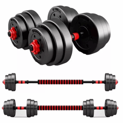 Set de mancuernas Randers + barra + 20kg