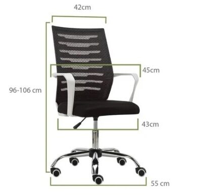 Silla de oficina Deana con respaldo completo