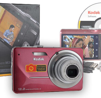 Camara digital kodak 12.2mp, pantalla de 2.7, batería de litio rosada