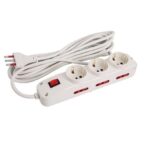 Alargue 10 metros 3xSchuko 6x3L a ficha 3L Conatel