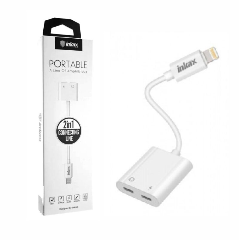 Cable adaptador Lightning Inkax 2 en 1 para Apple - 4KBZAS