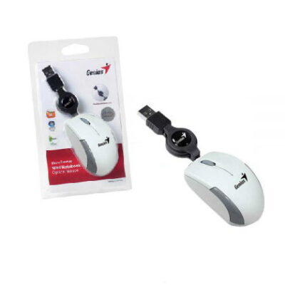 Mini Mouse Genius Retractil USB blanco