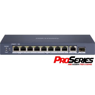 Switch PoE Hikvision PRO 8 puertos gigabit 110w