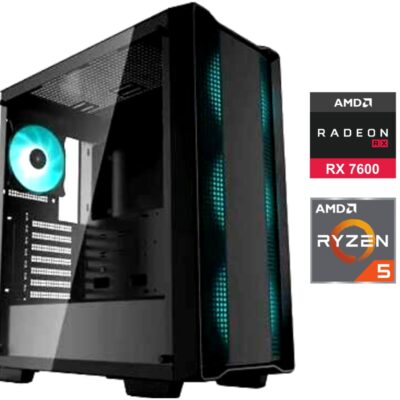 Equipo Gamer Ryzen 5 5600X, 16GB, 1TB NVMe, RX9060XT 8GB OC