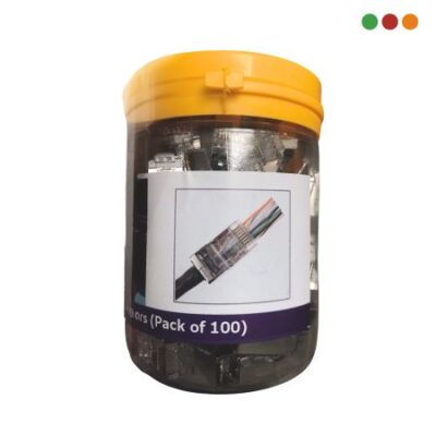 Conector / Ficha RJ45 Cat 6A Blindado FTP UTP Frasco x100