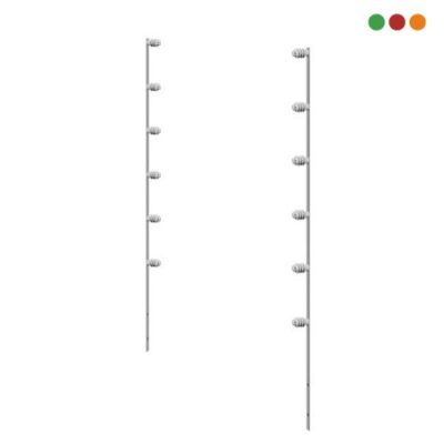 Cerca Electrica | Asta ACERO INOX. | c/ 6 Aisladores