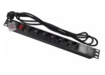 Racks - Zapatilla / PDU  6 tomas schuko | Cable: 2 mts. | Ficha Schuko
