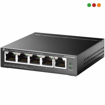 Switch PoE  5 x Gigabit 4 x PoE+ AF/AT - TL-SG105MPE - TP-LINK