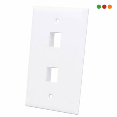 Roseta - Tapa Interna x2 Jack RJ45 Blanca - OEM