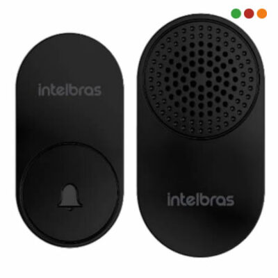 Porteria | Timbre inalambrico a dinamo CIK 102 NEGRO - INTELBRAS