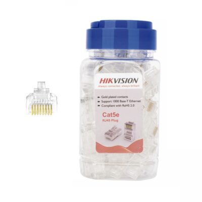 Conectores Hikvision RJ45 Cat5e 15U x 100 unidades