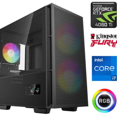 Equipo Gamer Core i7 14700F, 32GB, 1TB NVMe, RTX 4060Ti 8GB