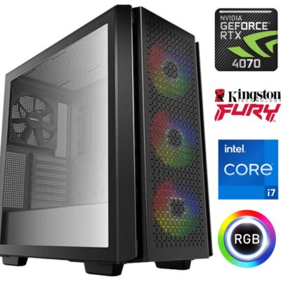 Equipo Gamer Core i7 14700KF, 16GB, 1TB NVMe, RTX 4070 12GB