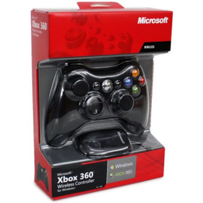 Joystick XBOX 360 y pc, inalambrico original negro