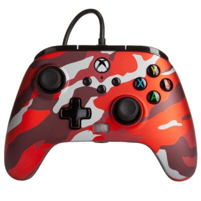Joystick XBOX PowerA cableado rojo camo