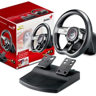 Volante Genius con vibracion y pedales